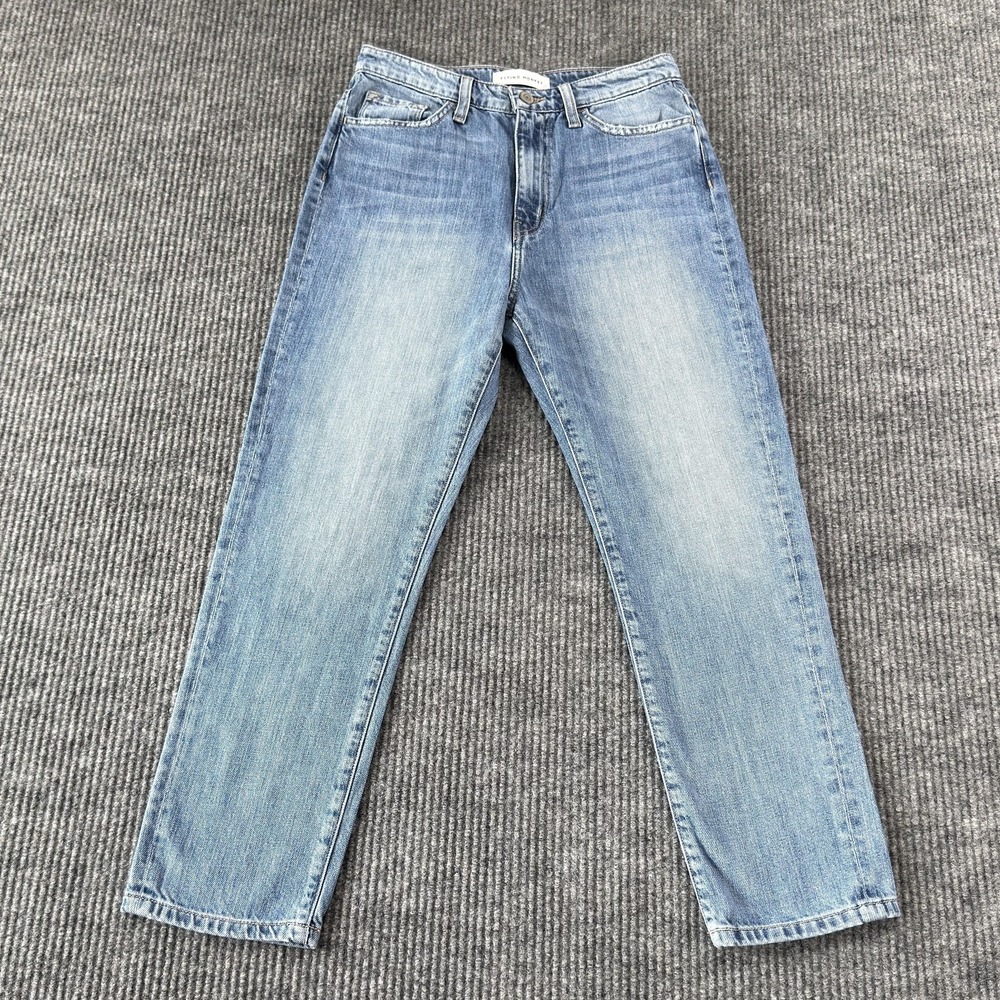 Flying Monkey Straight‎ Jeans Womens 25 Blue Light Wash Mid Rise Cotton Denim